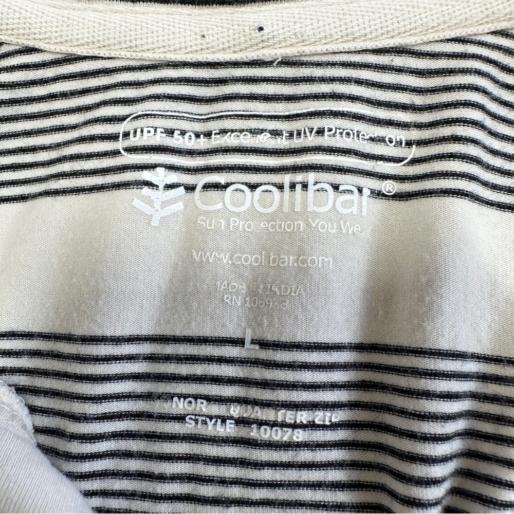 SOLD | Coolibar Men’s 1/4 Zip Pullover Sonora Shirt Longsleeve Outdoor UPF 50+ L - Picture 7 of 13